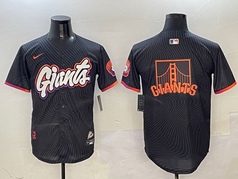 Men San Francisco Giants Blank Black Second generation Joint Name Nike 2025 MLB Jersey style 2->nfl hats->Sports Caps